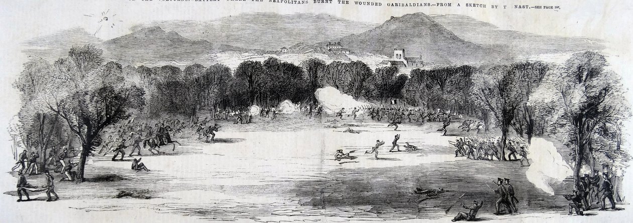 Die Schlacht am Volturno, 1860 von Thomas Nast