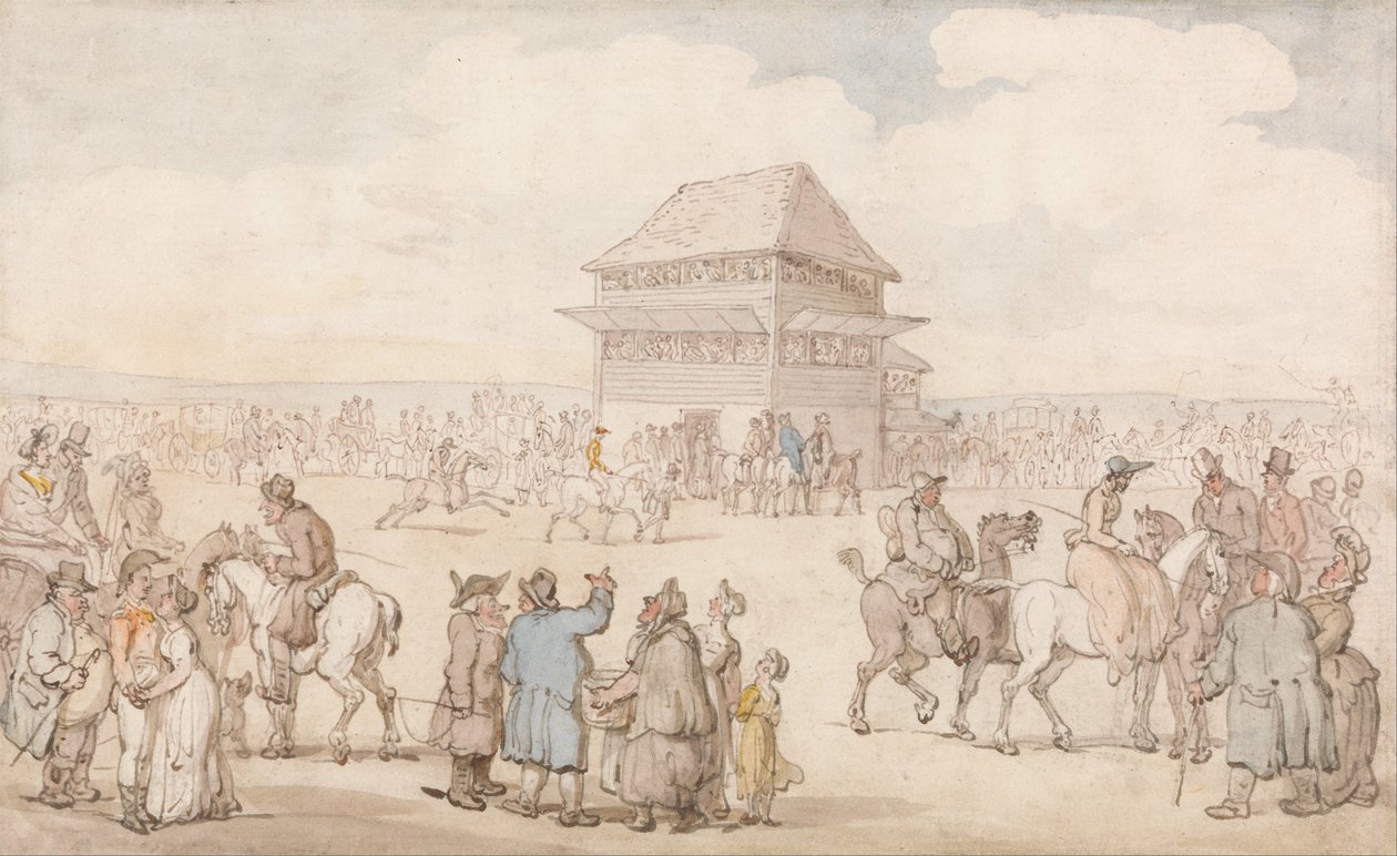 Ein überfülltes Pferderennen von Thomas Rowlandson