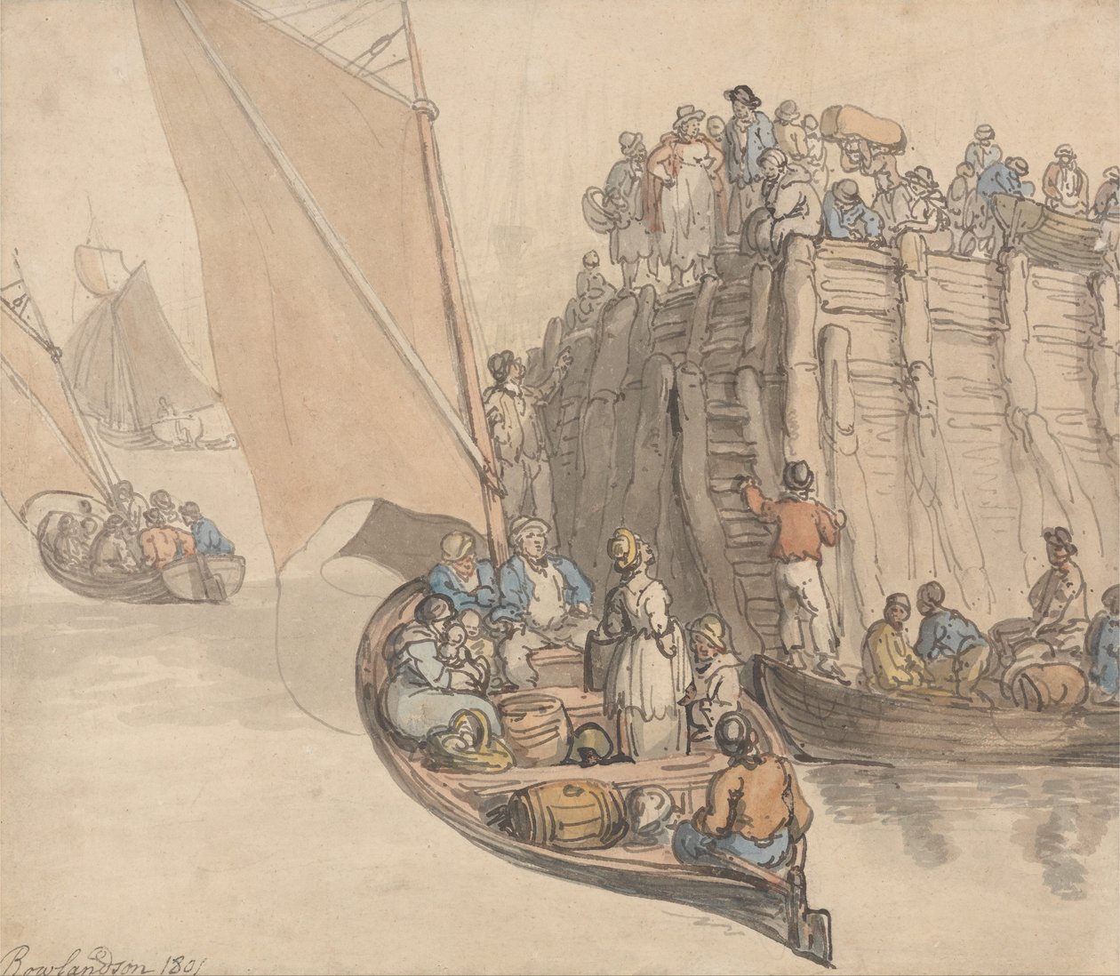 Ein Pier in Amsterdam von Thomas Rowlandson