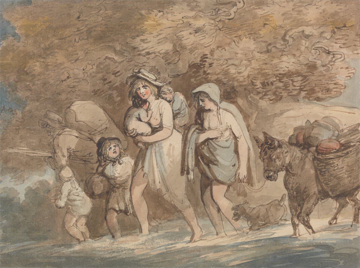 Ein Töpfer kehrt vom Markt zurück von Thomas Rowlandson