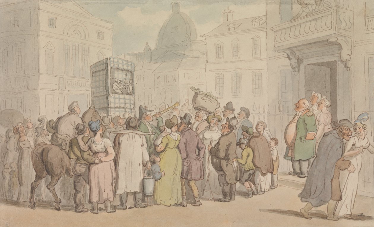 Eine Punch-und-Judy-Show von Thomas Rowlandson