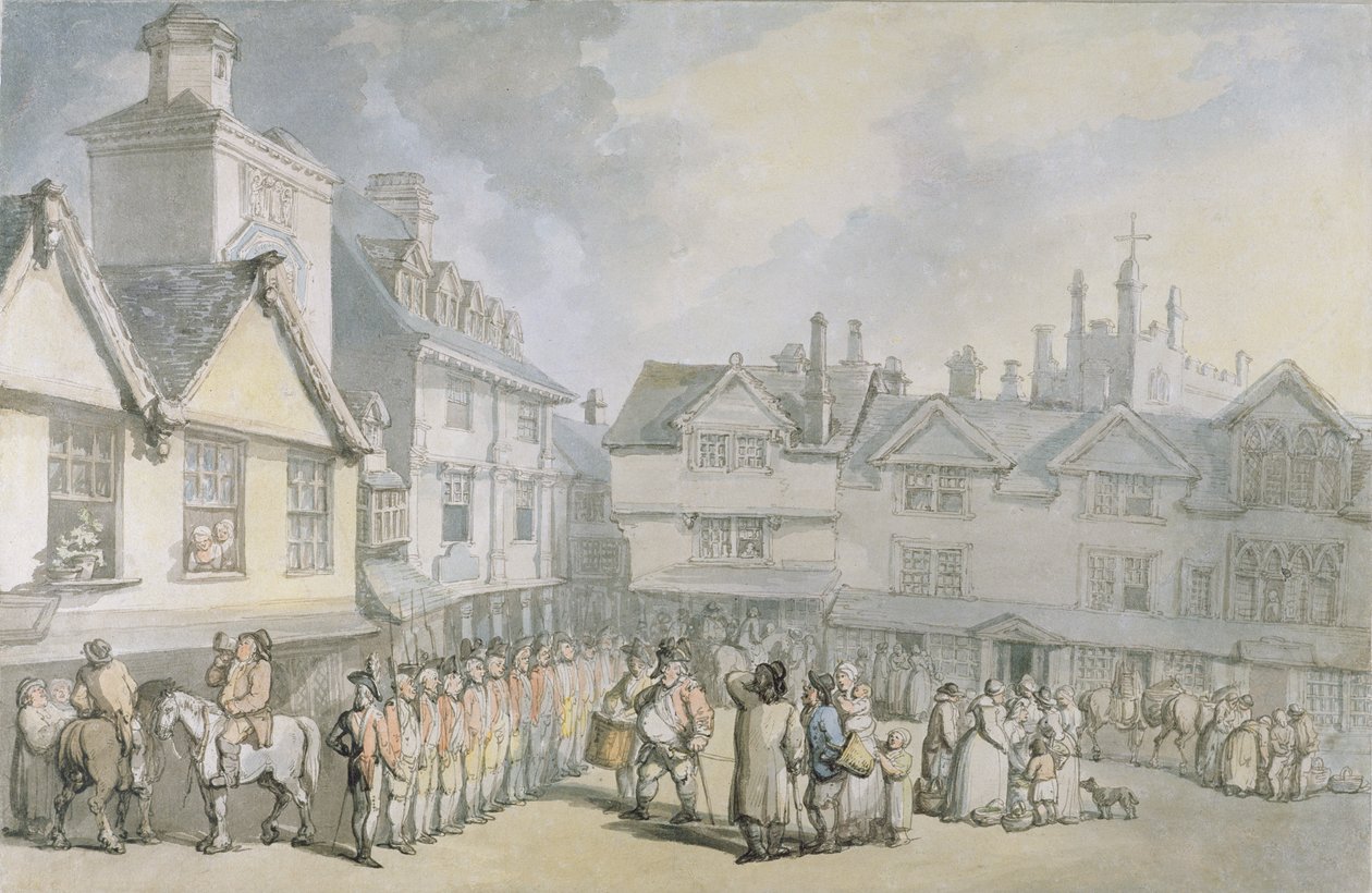 Eine Überprüfung auf einem Marktplatz, ca. 1790 von Thomas Rowlandson