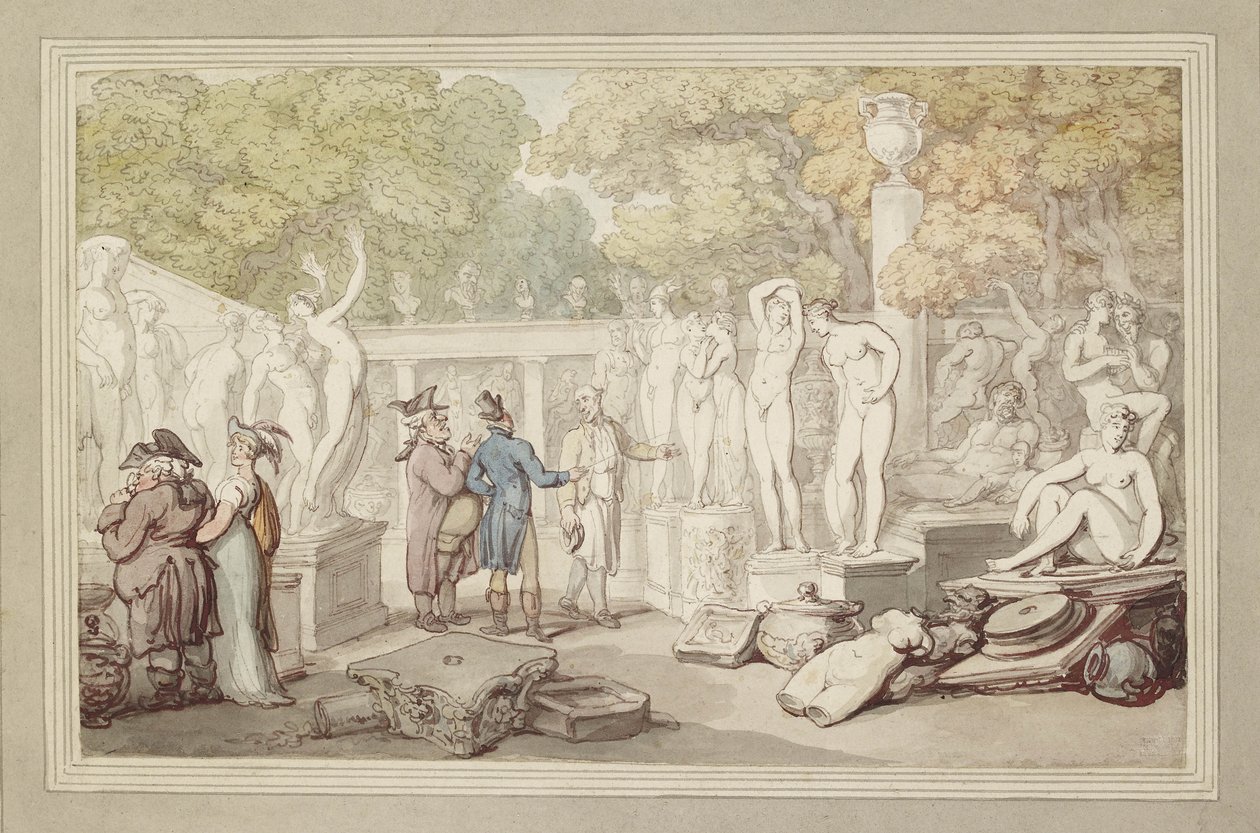 Ein Bildhauerhof, 19. Jahrhundert von Thomas Rowlandson
