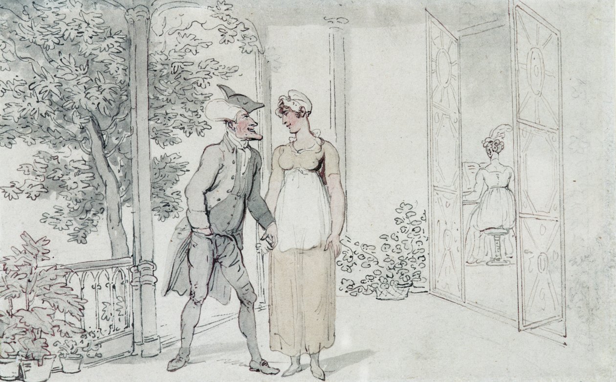 Liebesbekundungen, ca. 1800 von Thomas Rowlandson