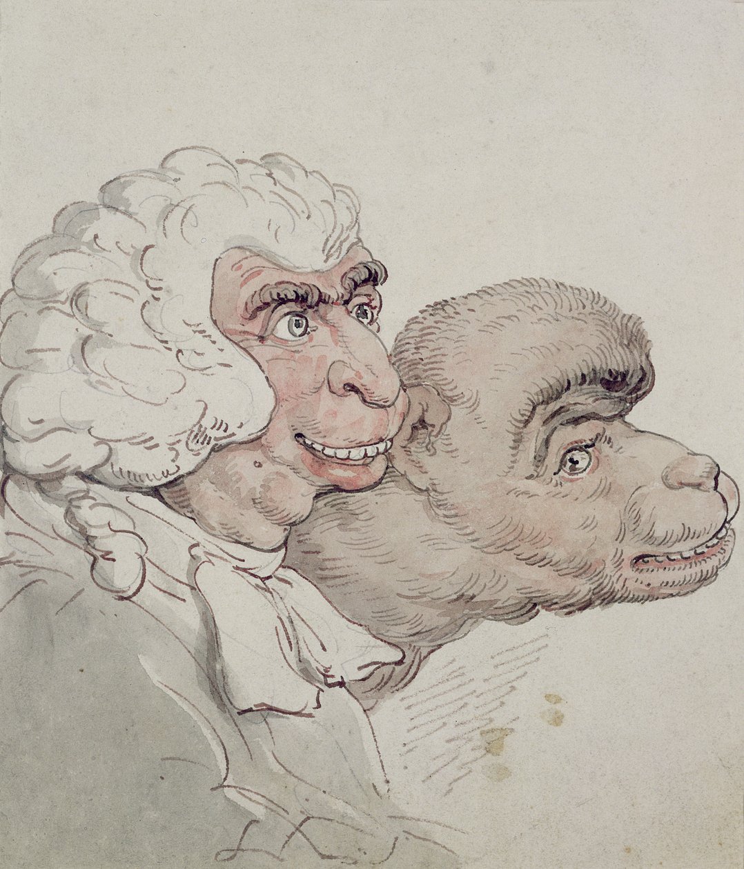 Karikatur eines Richters von Thomas Rowlandson