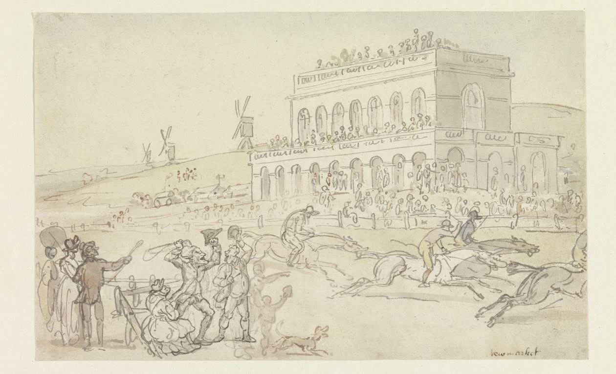 Doktor Syntax verliert sein Geld auf dem Rennplatz in York von Thomas Rowlandson