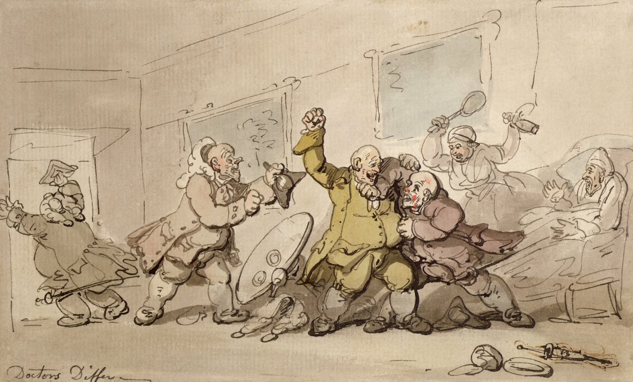 Ärzte sind unterschiedlicher Meinung von Thomas Rowlandson
