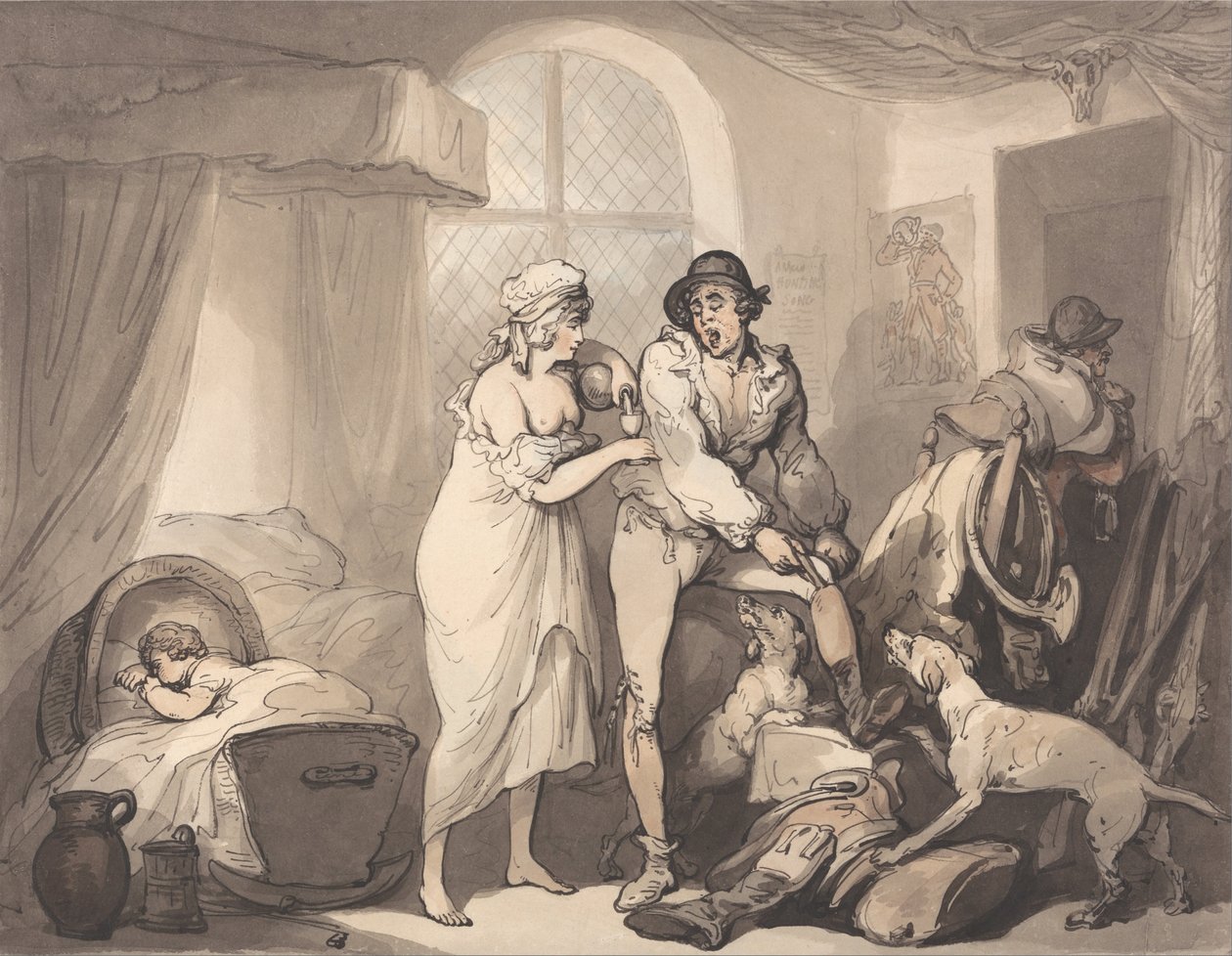Vier Uhr auf dem Land von Thomas Rowlandson