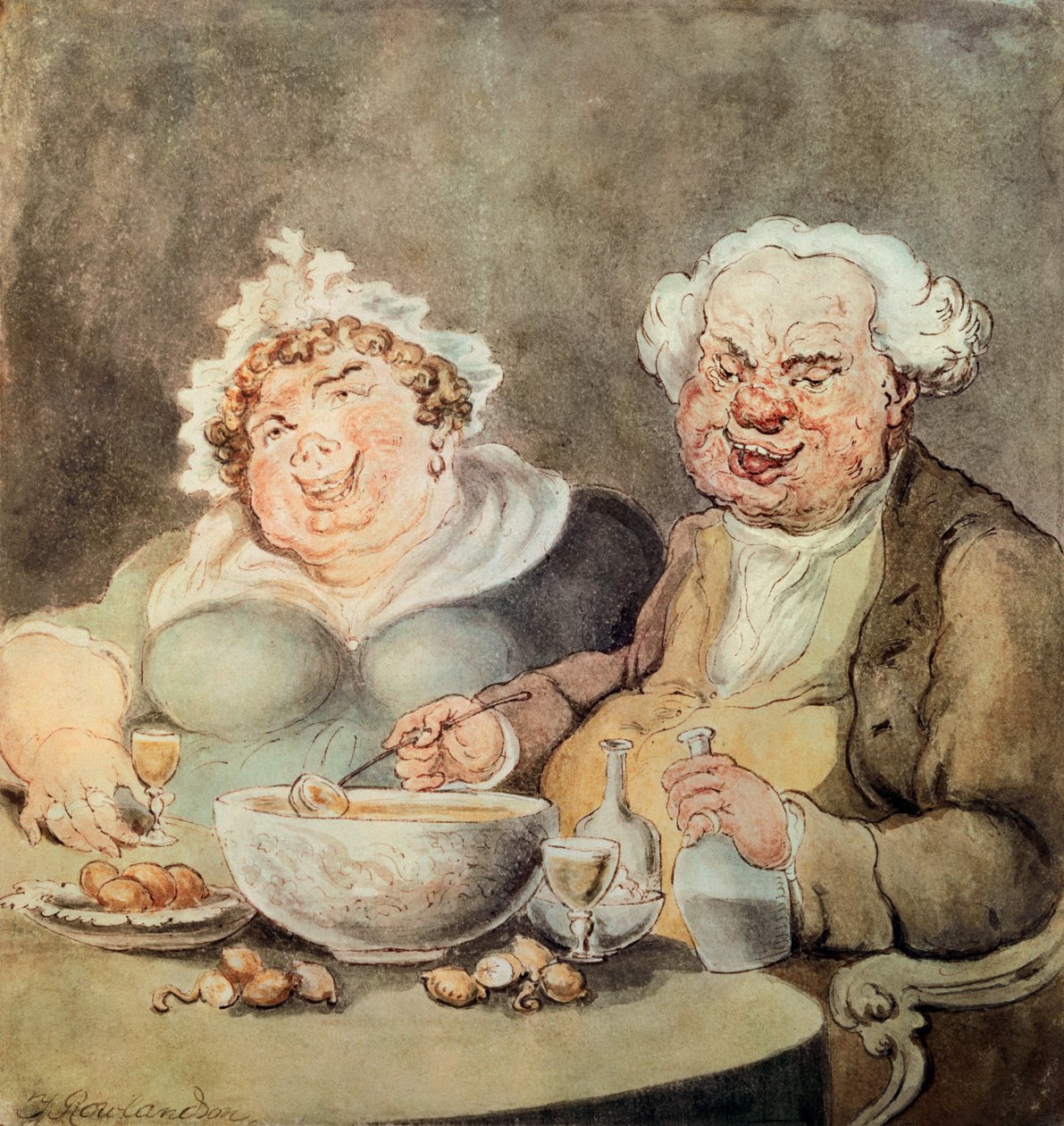 Vielfraße, ca. 1800-05 von Thomas Rowlandson