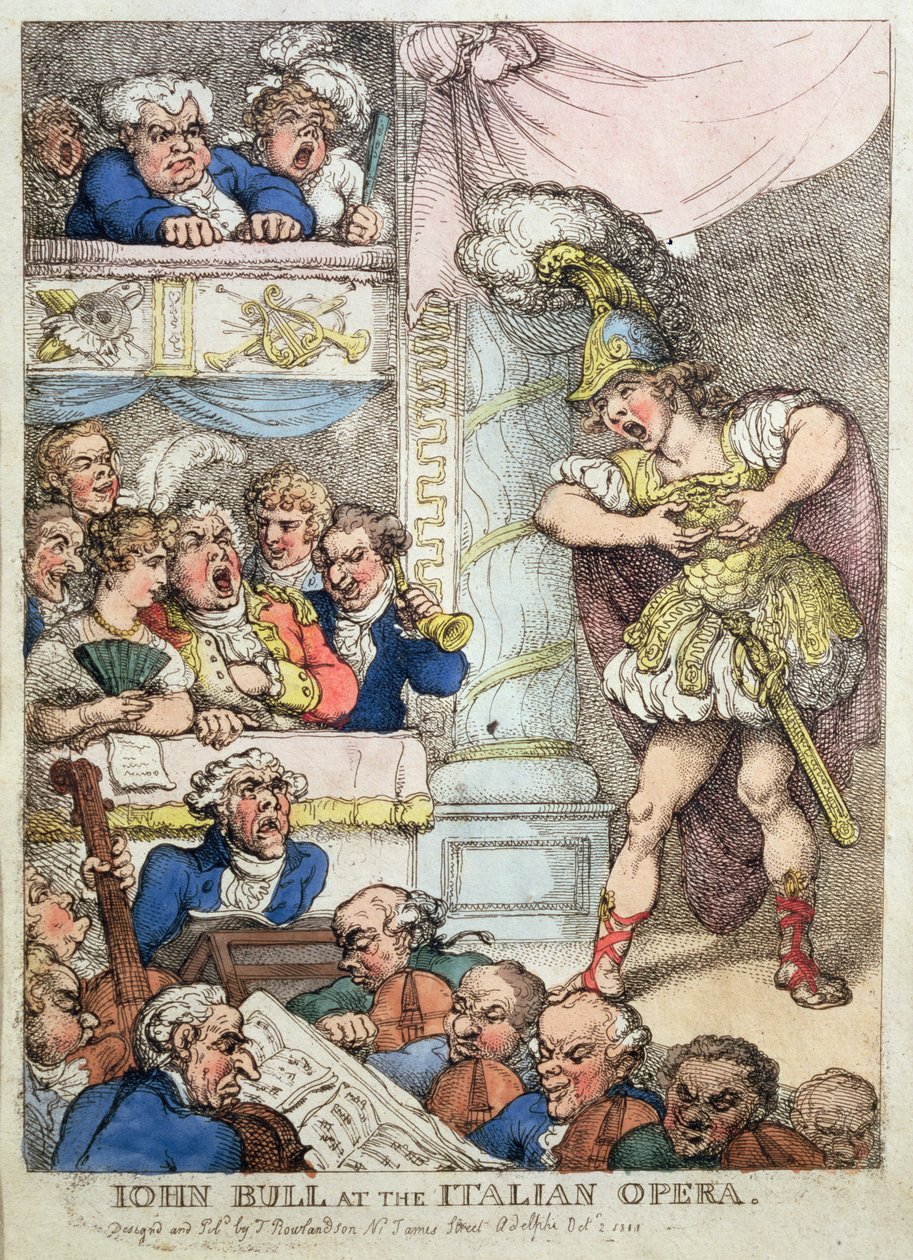 John Bull in der italienischen Oper, 1811 von Thomas Rowlandson