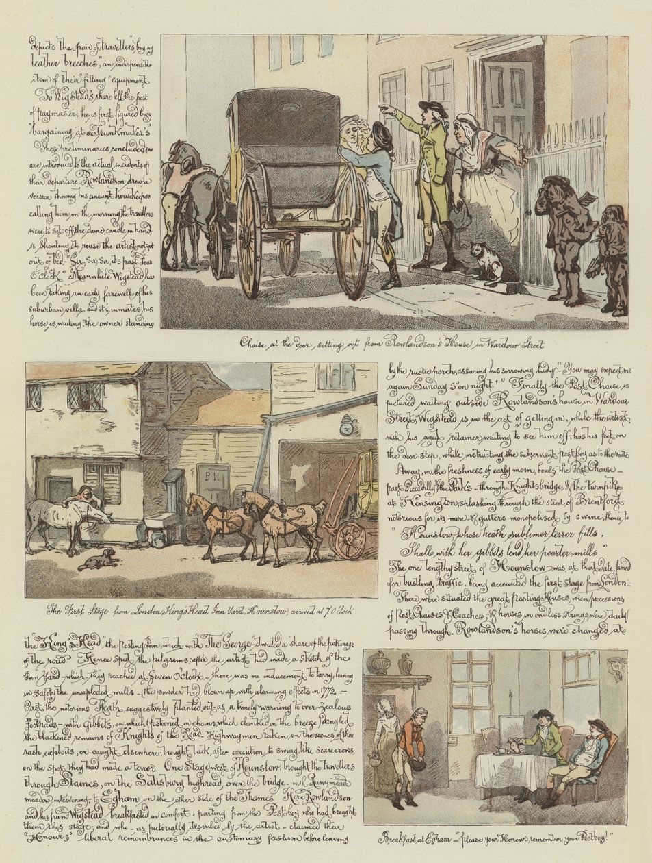 Rowlandsons Reise in einer Postkutsche, 1782 von Thomas Rowlandson