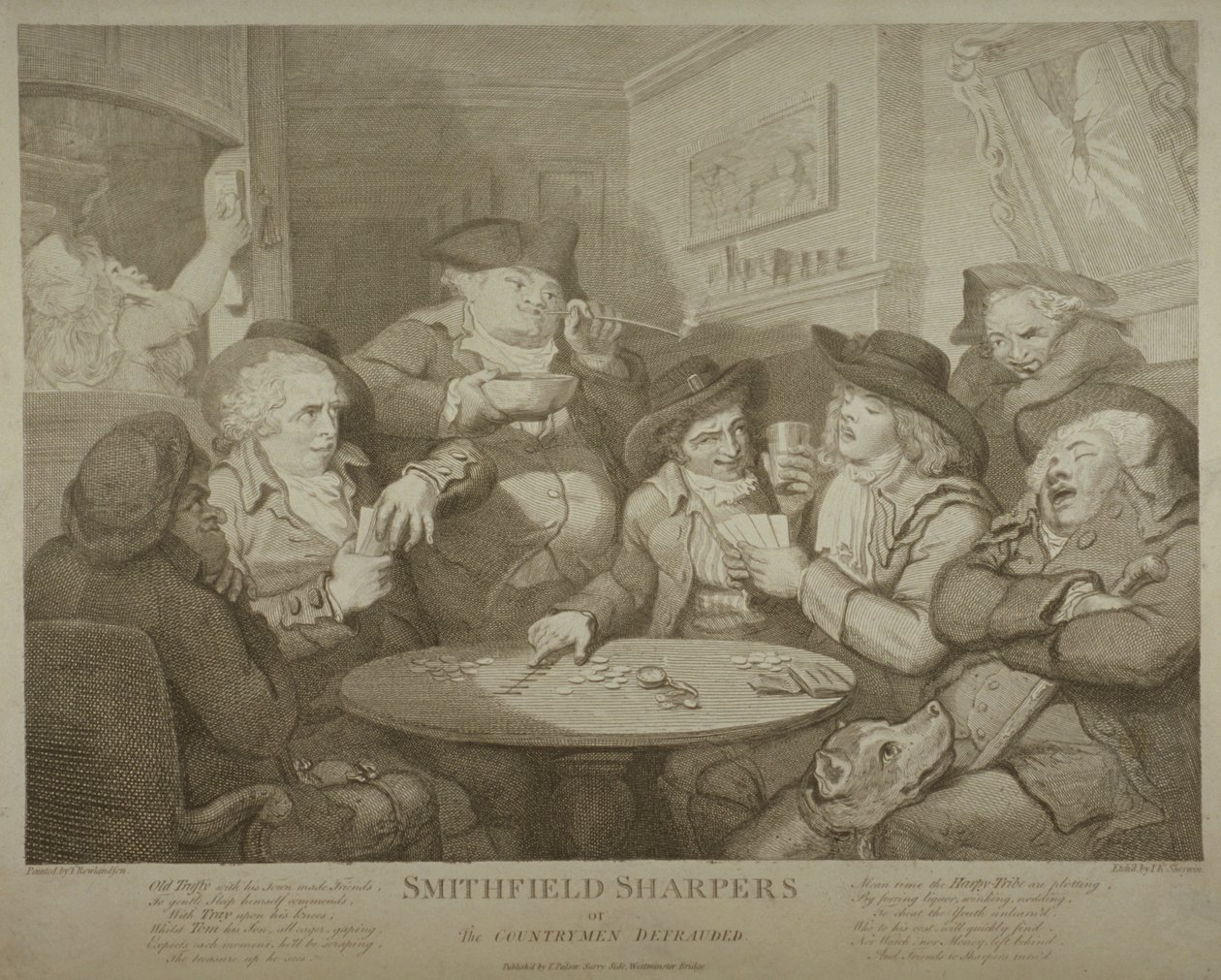 Smithfield-Betrüger oder die betrogenen Landbewohner von Thomas Rowlandson