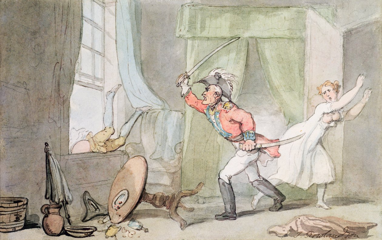 Der wütende Ehemann von Thomas Rowlandson