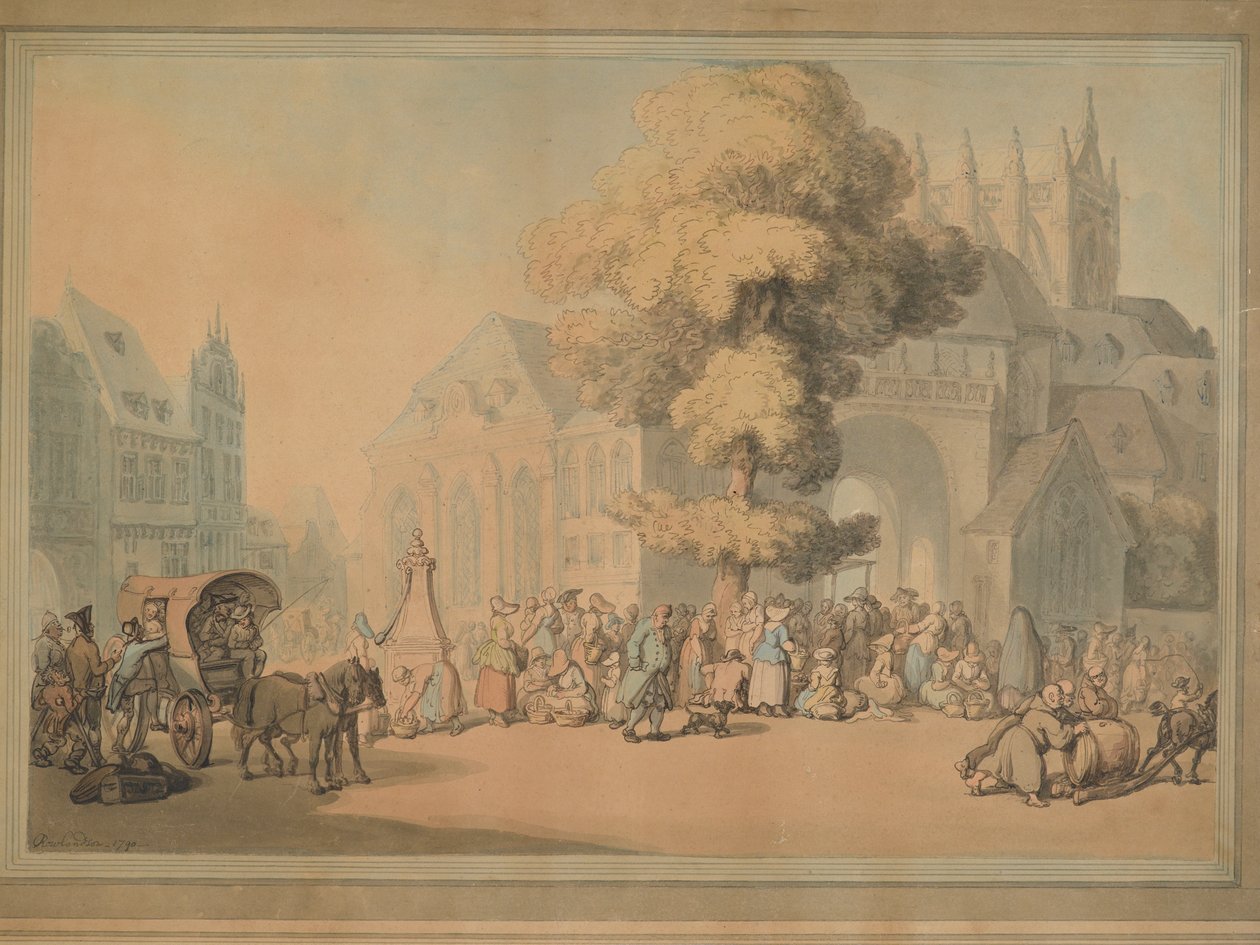 Der Marktplatz, 1790 von Thomas Rowlandson