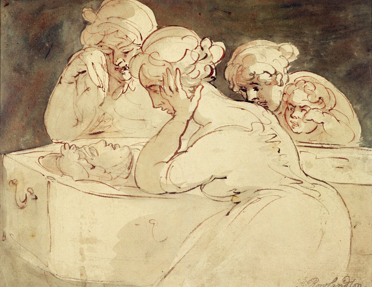 Die Trauernden, 1815 von Thomas Rowlandson