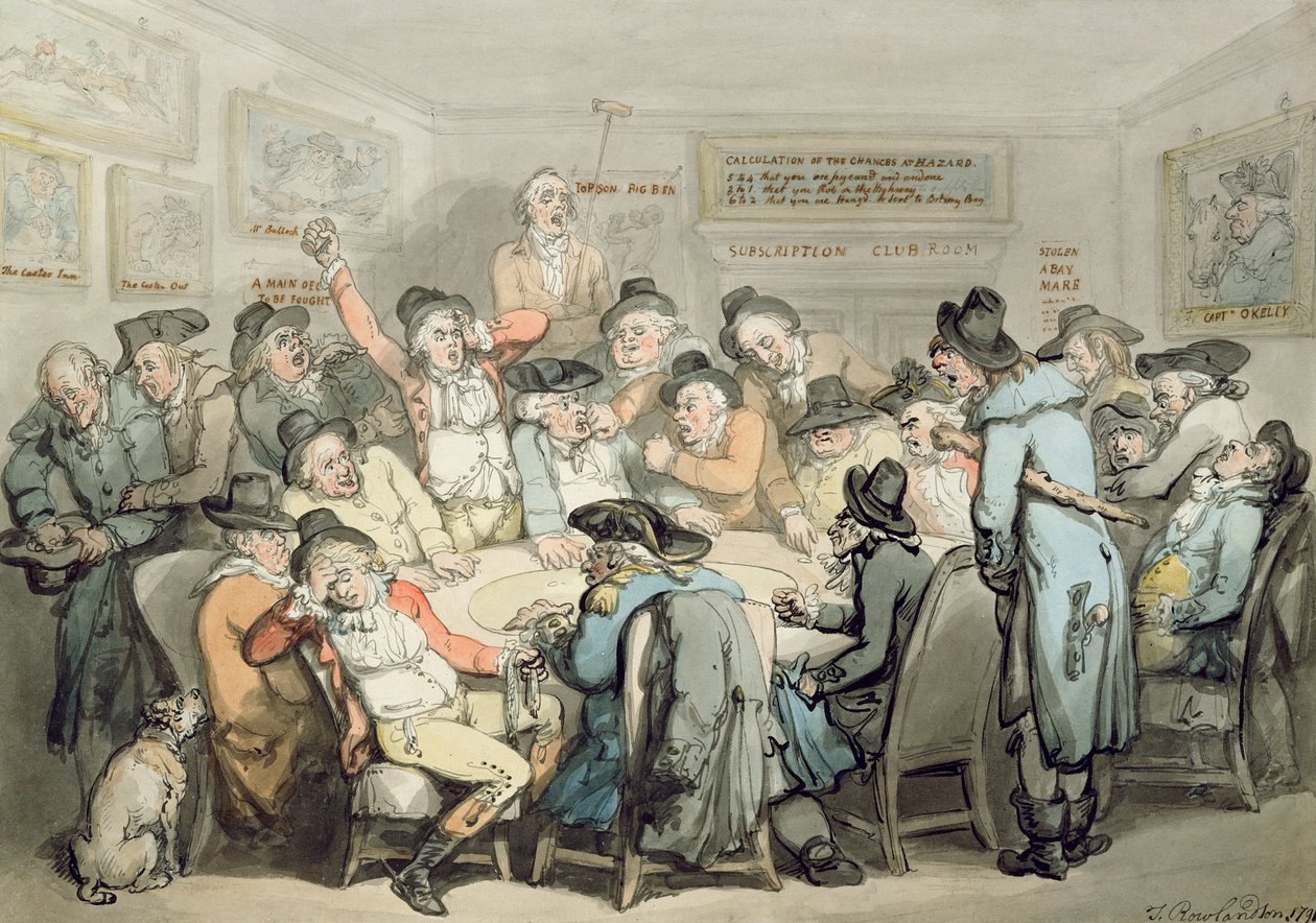 Der Abonnement-Clubraum von Thomas Rowlandson
