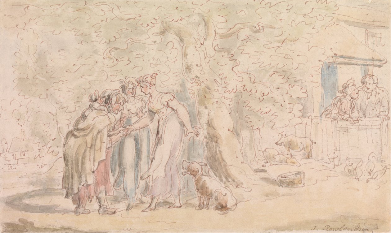Der Pfarrer von Wakefield: Wahrsagerei von Thomas Rowlandson