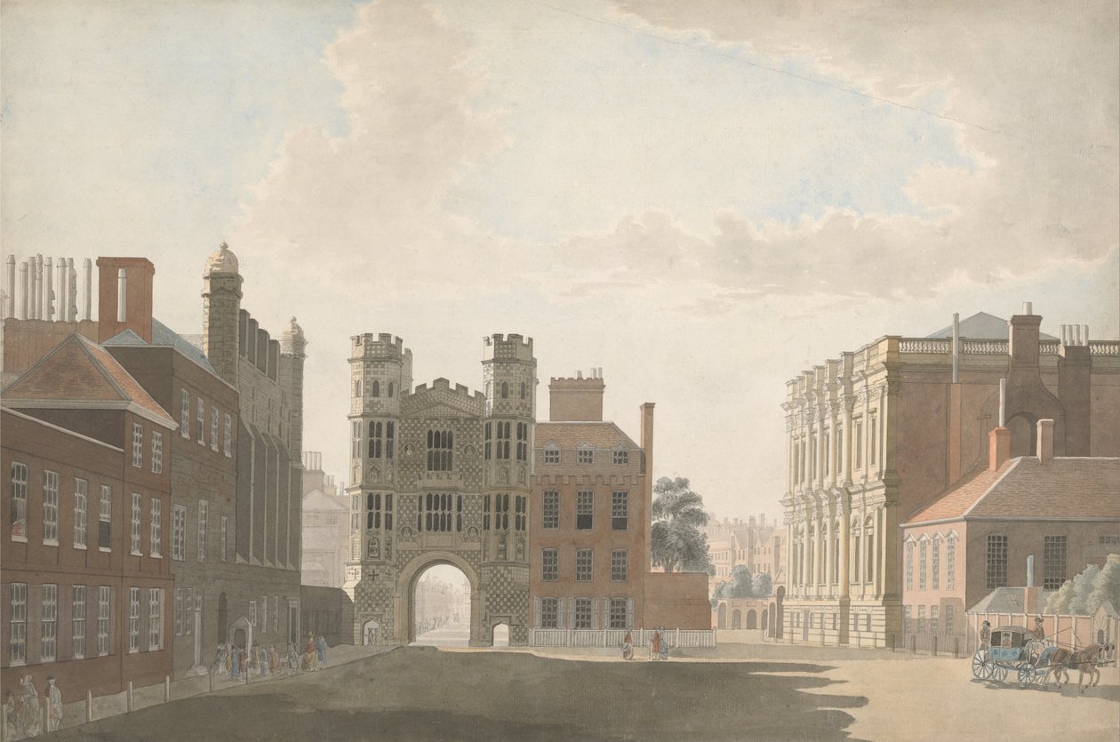 Whitehall mit Holbeins Tor und Bankettsaal von Thomas Sandby