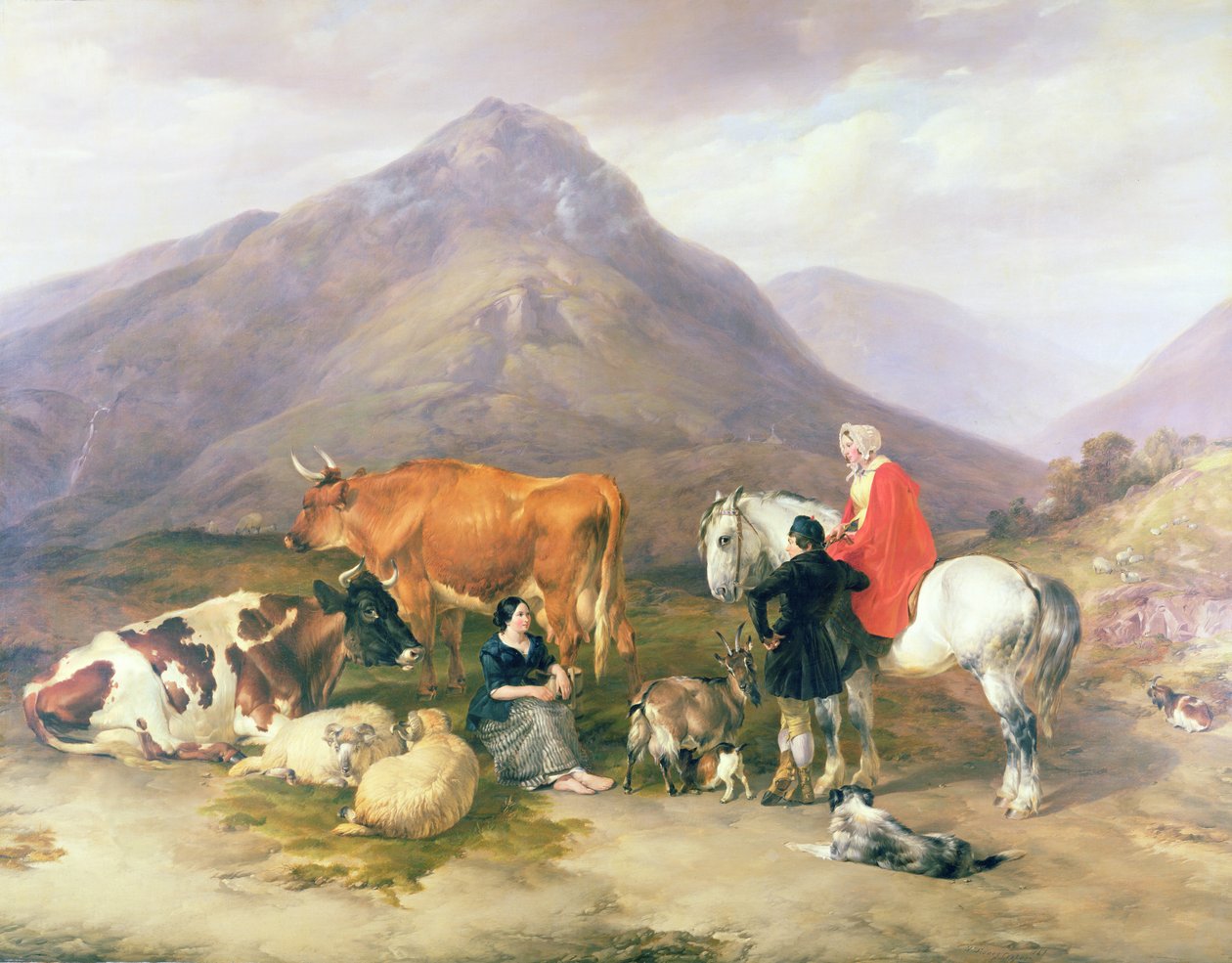 Unter den Bergen in Cumberland von Thomas Sidney Cooper