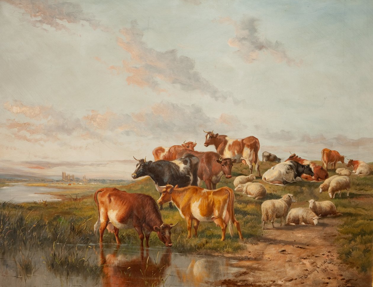 Der Wasserplatz, 1887 von Thomas Sidney Cooper