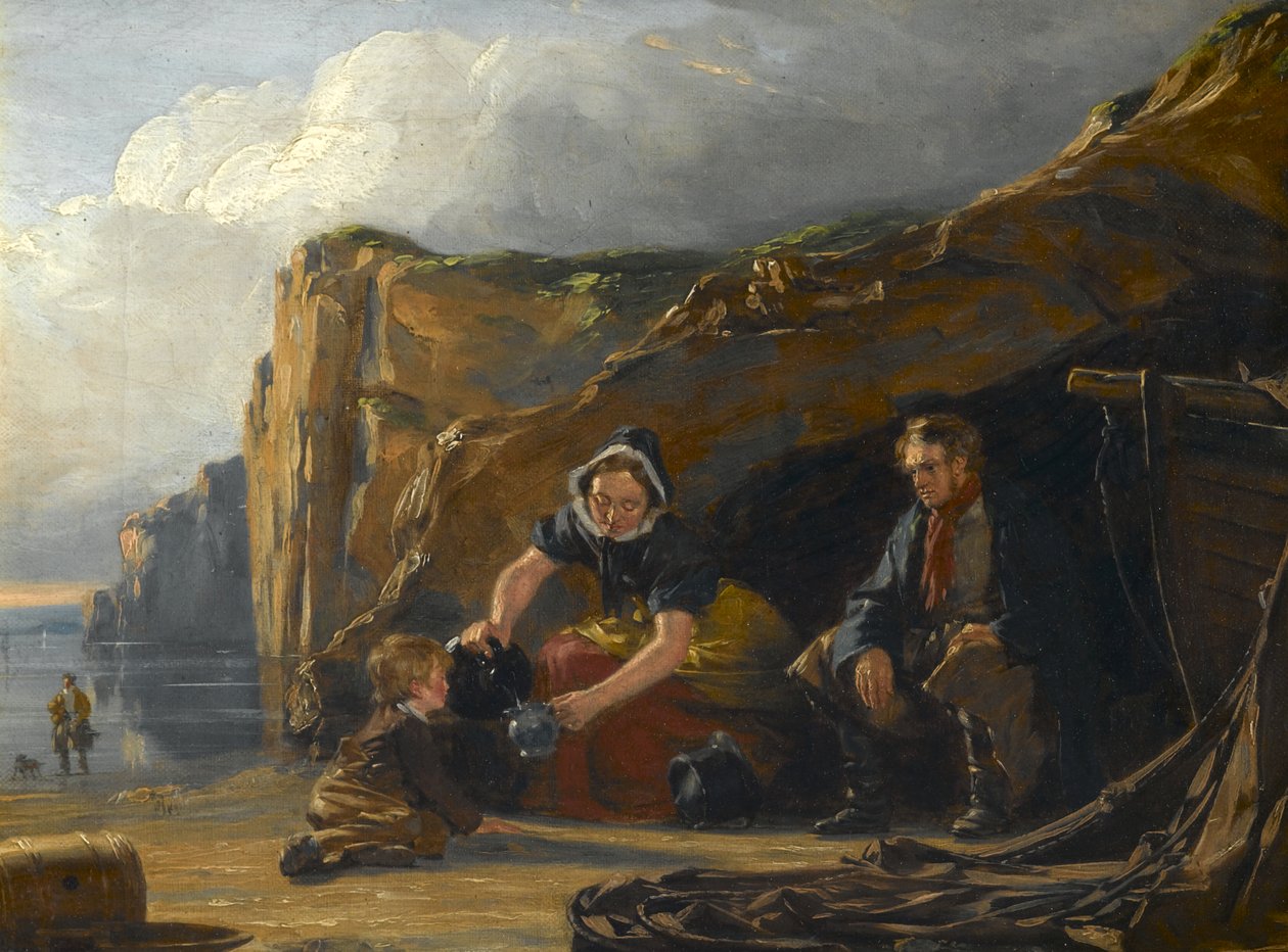 Küstenszene mit Figuren von Thomas Sword Good