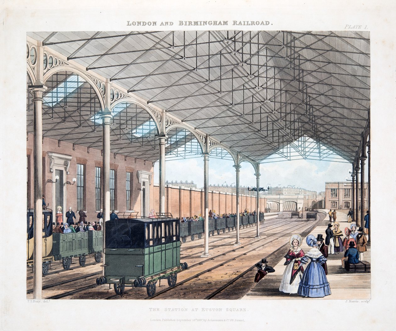 Der Bahnhof am Euston Square, 1837 von Thomas Talbot Bury