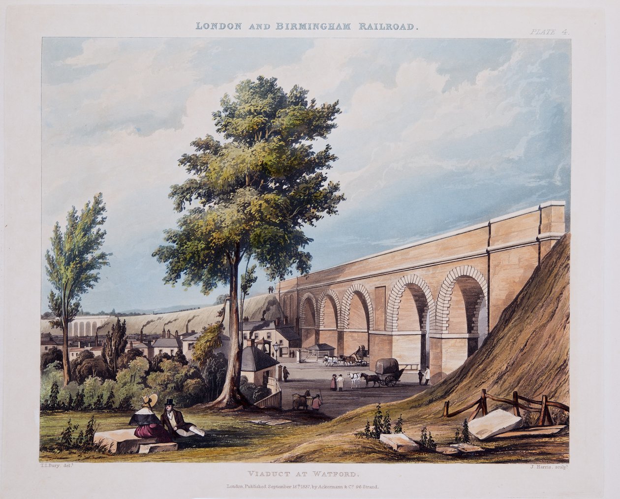 Viadukt in Watford, 1837 von Thomas Talbot Bury