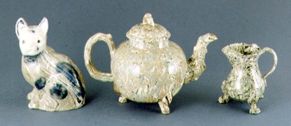 Teekanne und Sahnekrug, ca. 1745-50 von Thomas Whieldon