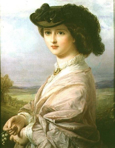 Eine Dame in einer Landschaft von Thomas Francis Dicksee