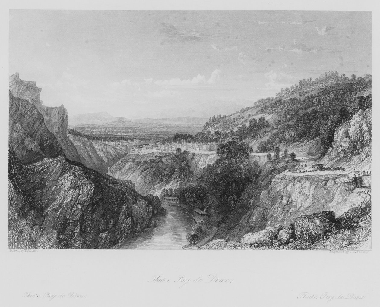 Thiers, Puy-de-Dôme (Gravur) von Thomas (after) Allom