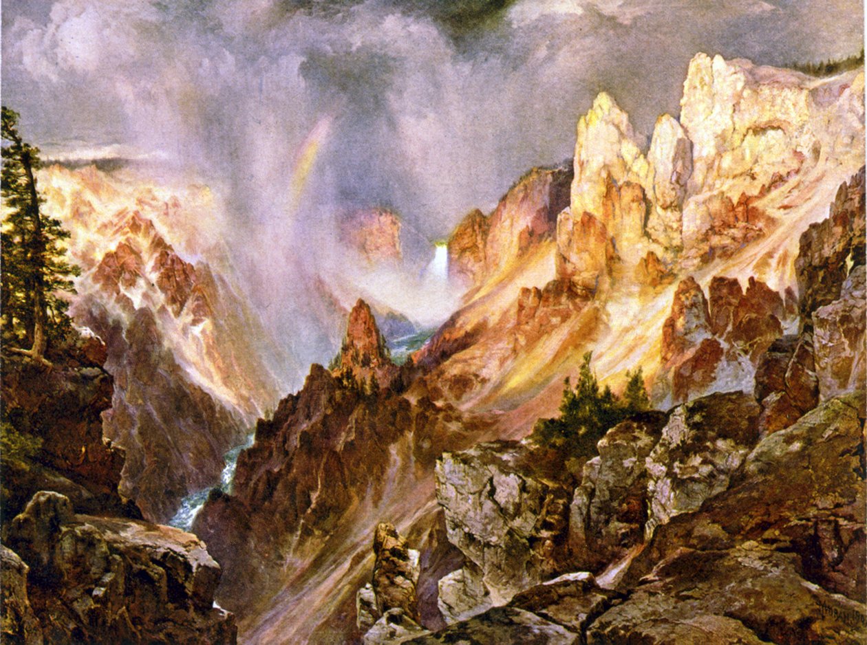 Der Canyon des Yellowstone von Thomas (after) Moran