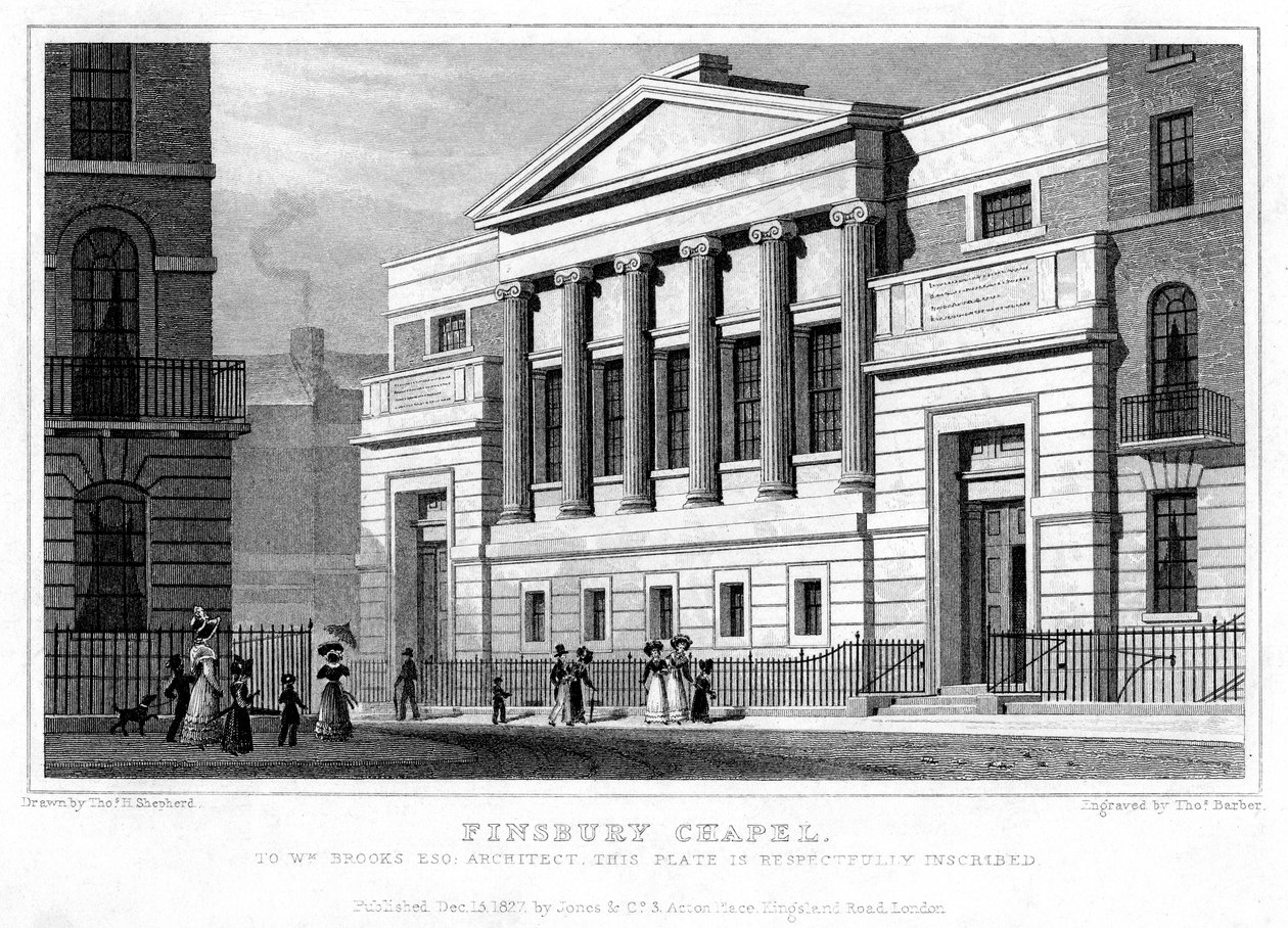Finsbury Chapel, Islington, London, 1827 von Thomas Barber