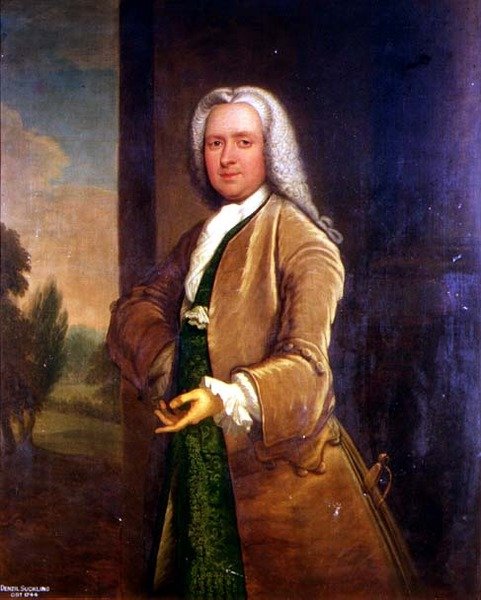 Porträt von Denzil Suckling (gest. 1744) von Thomas Bardwell