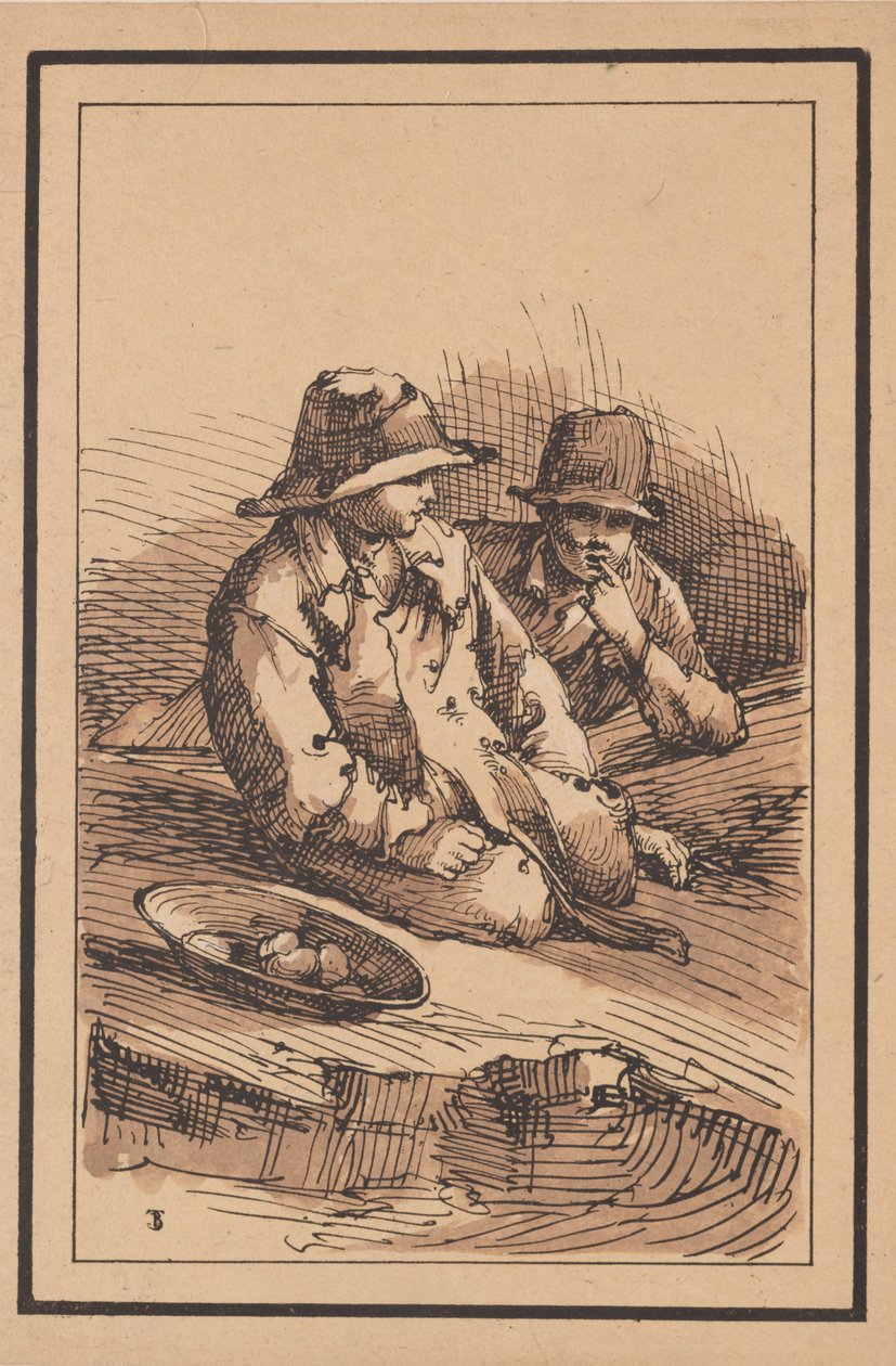 Ländliche Figuren: Zwei Jungen von Thomas Barker