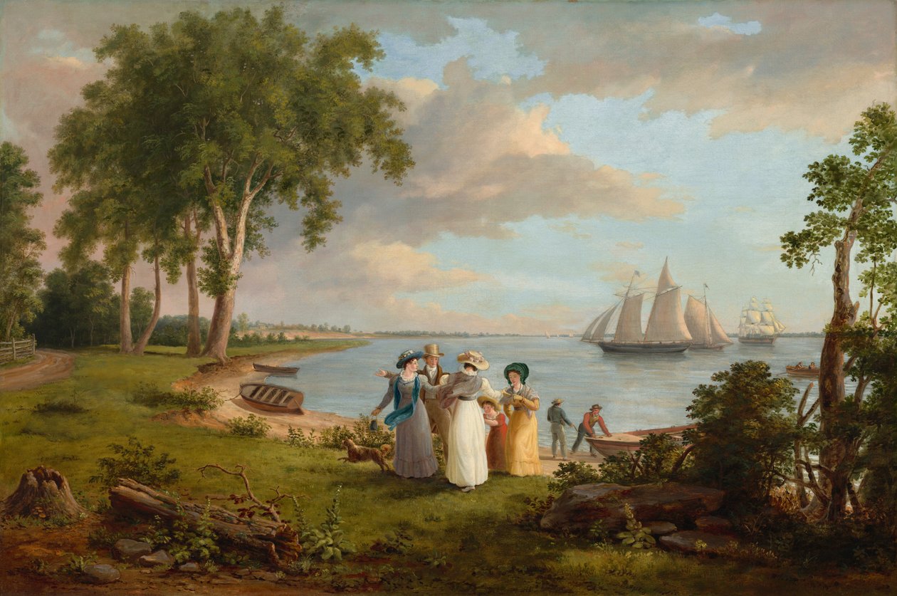 Blick auf den Delaware bei Philadelphia von Thomas Birch