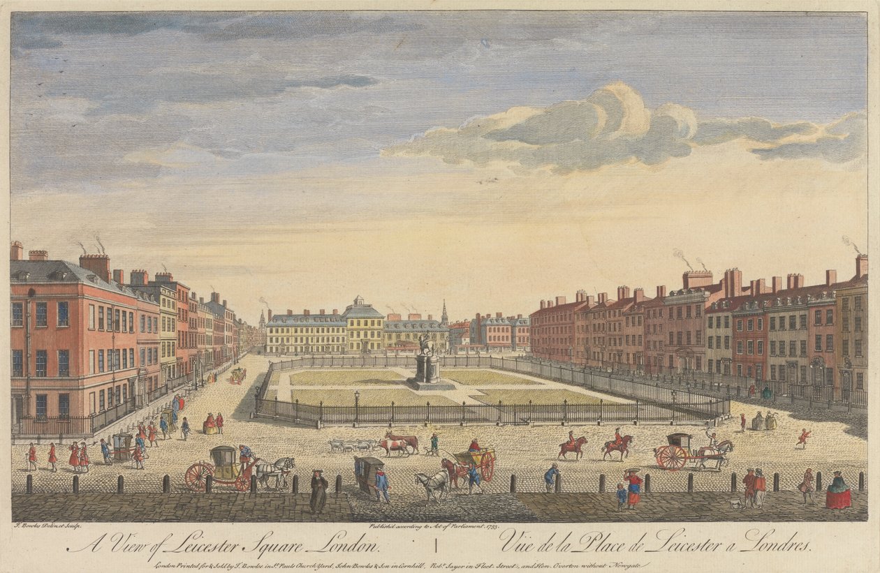 Eine Ansicht des Leicester Square, London von Thomas Bowles