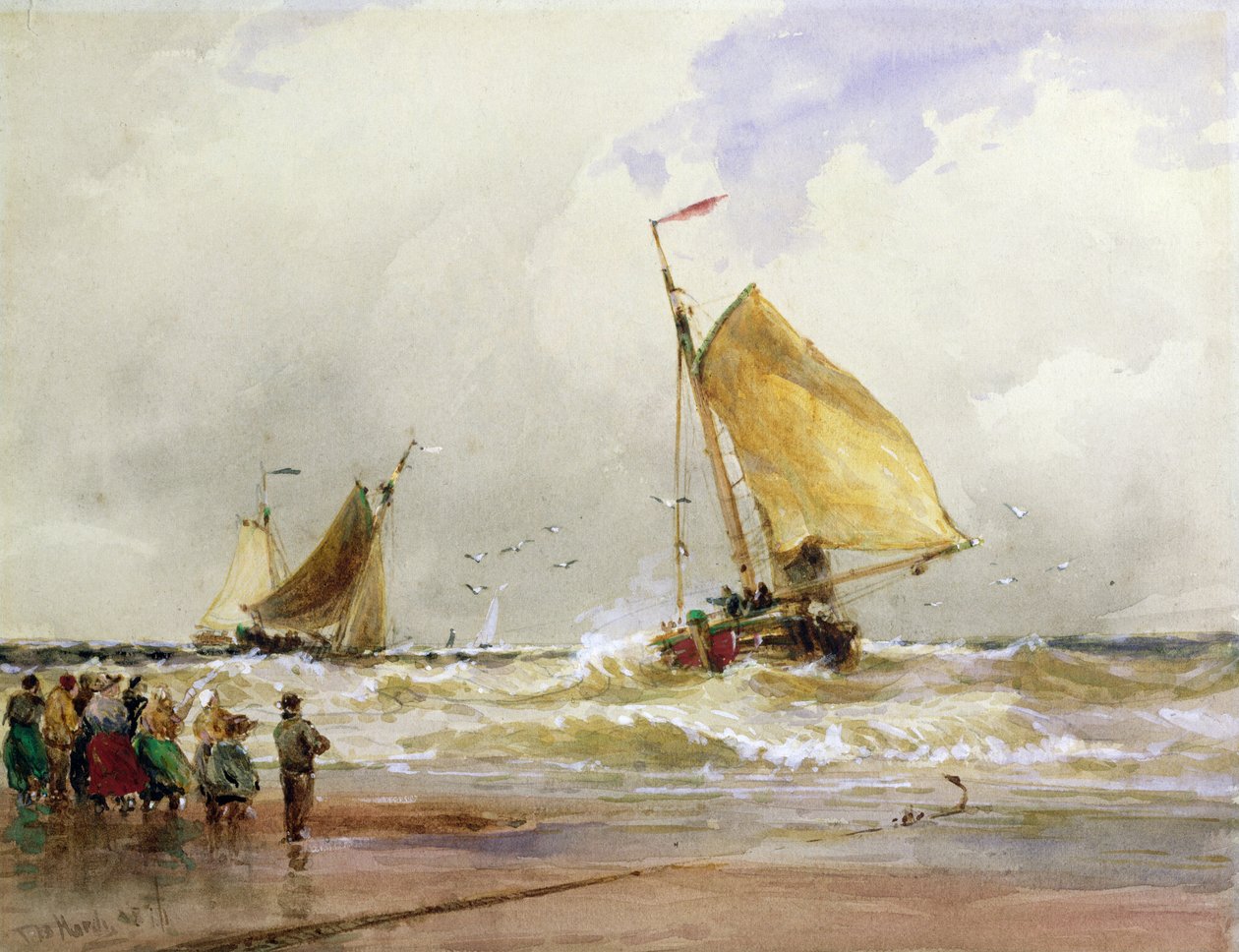 Strand von Scheveningen von Thomas Bush Hardy