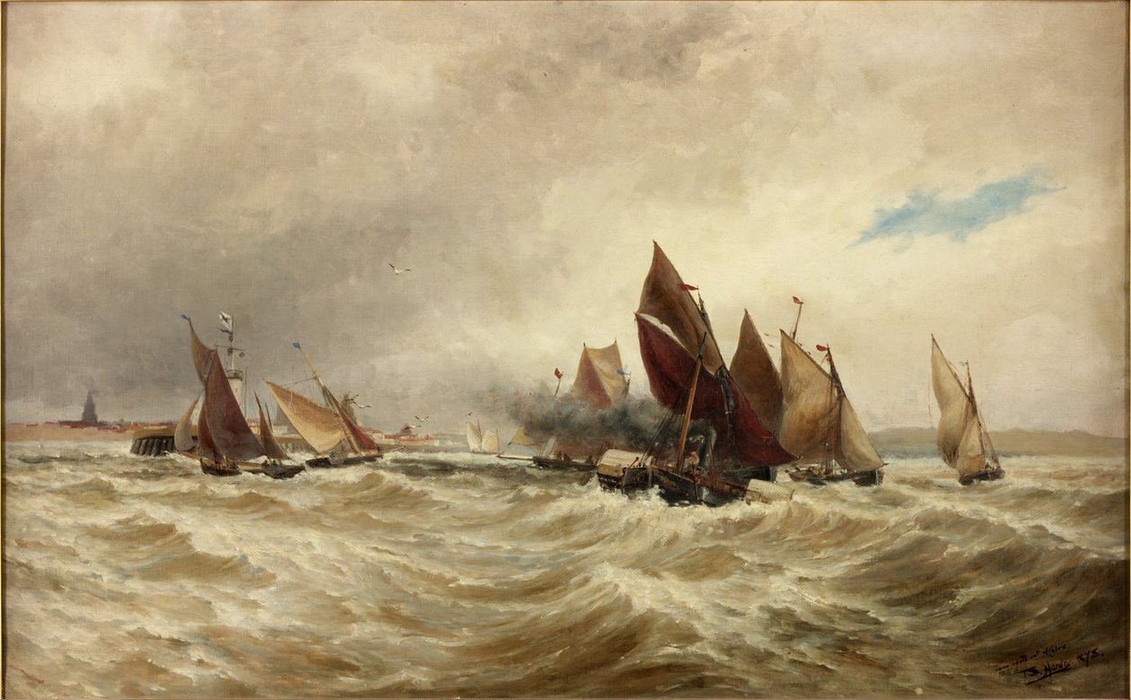 Boote aus Calais schleppen von Thomas Bush Hardy