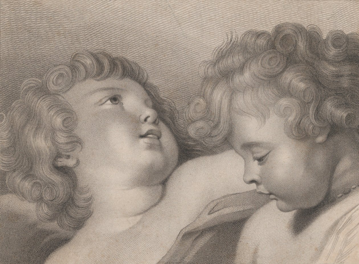 Zwei Köpfe von Putten von Thomas Cheesman