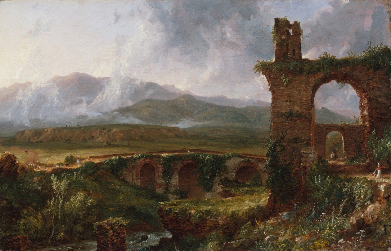 Eine Ansicht in der Nähe von Tivoli (Morgen) von Thomas Cole