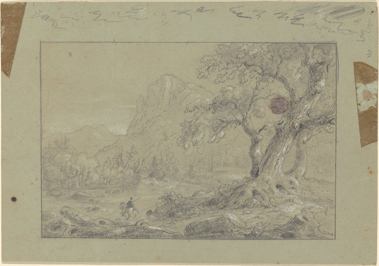 Studie für "Der Bergübergang" von Thomas Cole