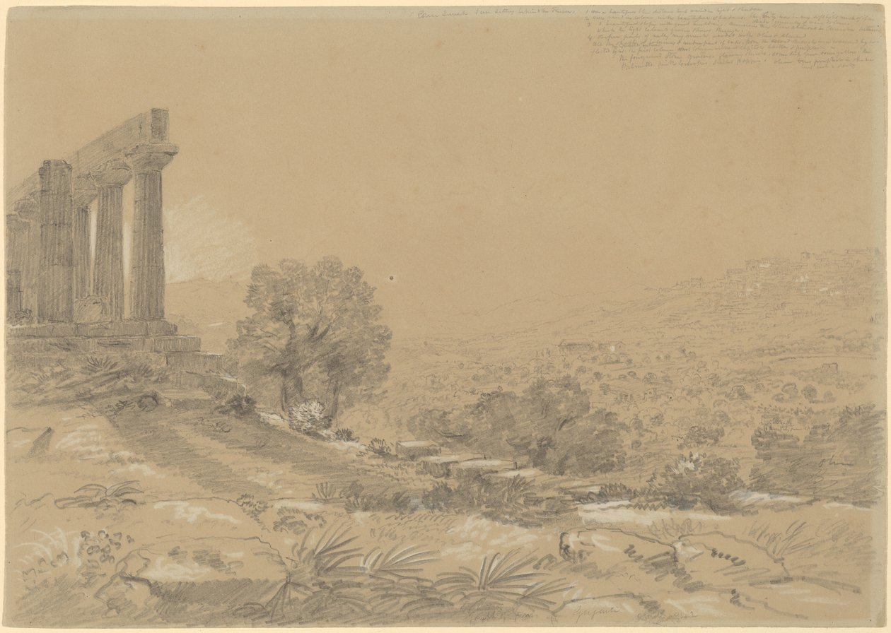 Tempel der Juno, Agrigentum von Thomas Cole
