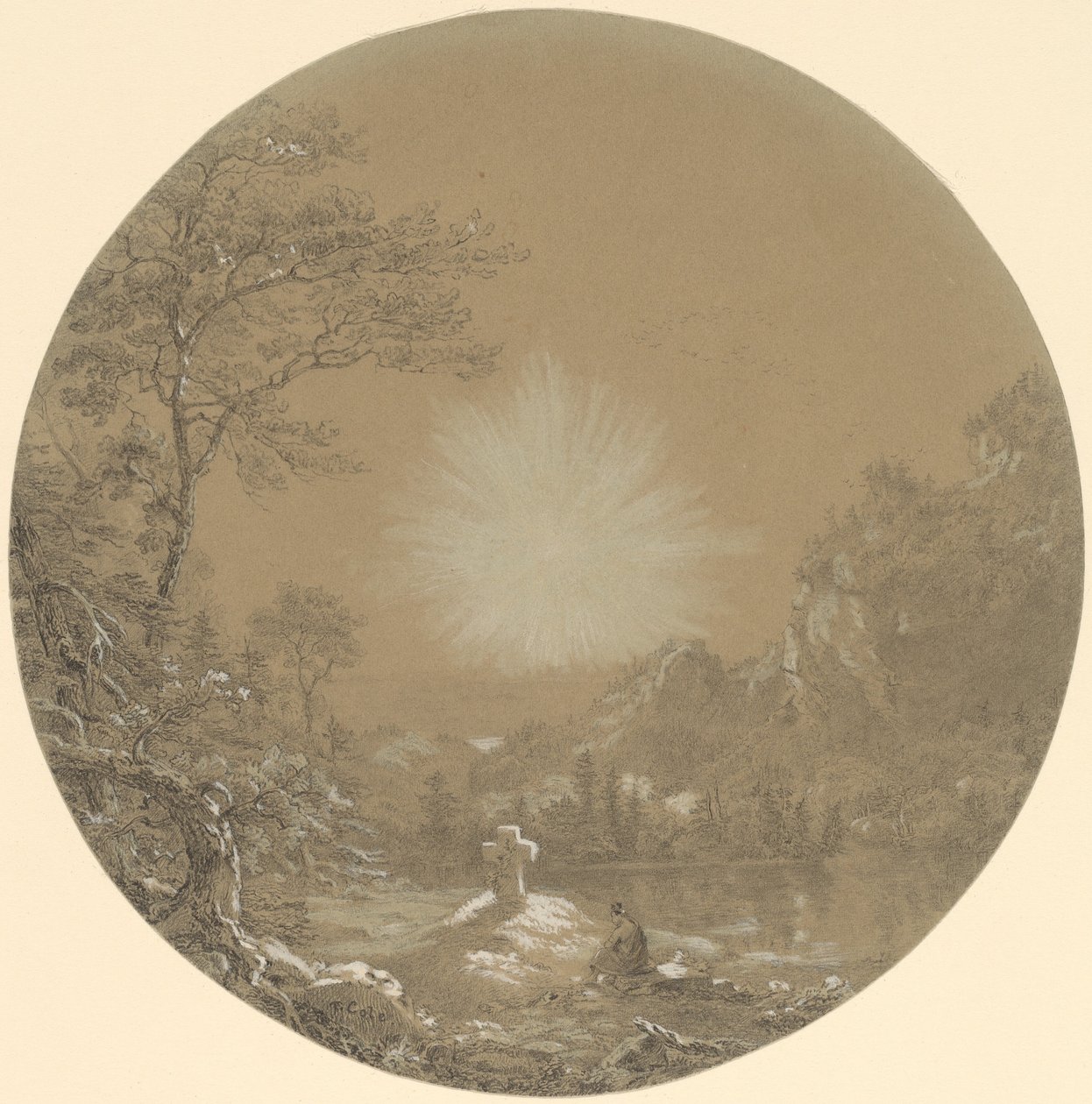 Das Kreuz in der Wildnis von Thomas Cole