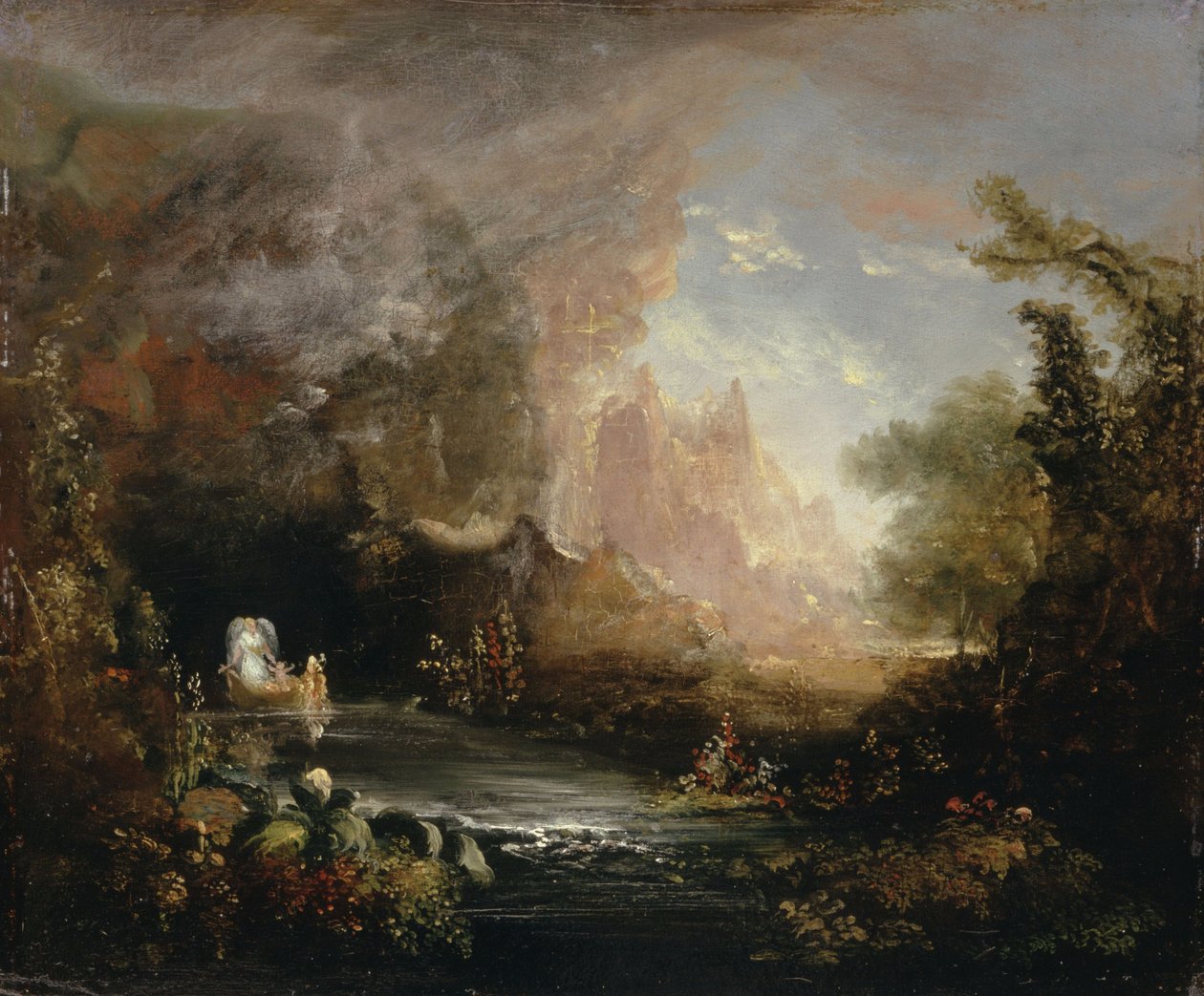 Die Reise des Lebens: Kindheit (Studie) von Thomas Cole