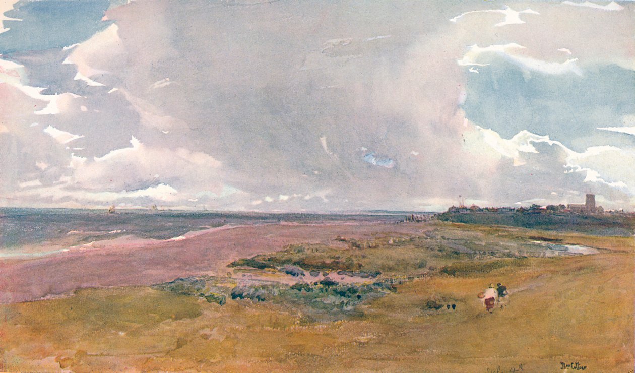 Southwold vom Strand aus, um 1860-1890, 1906 von Thomas Collier