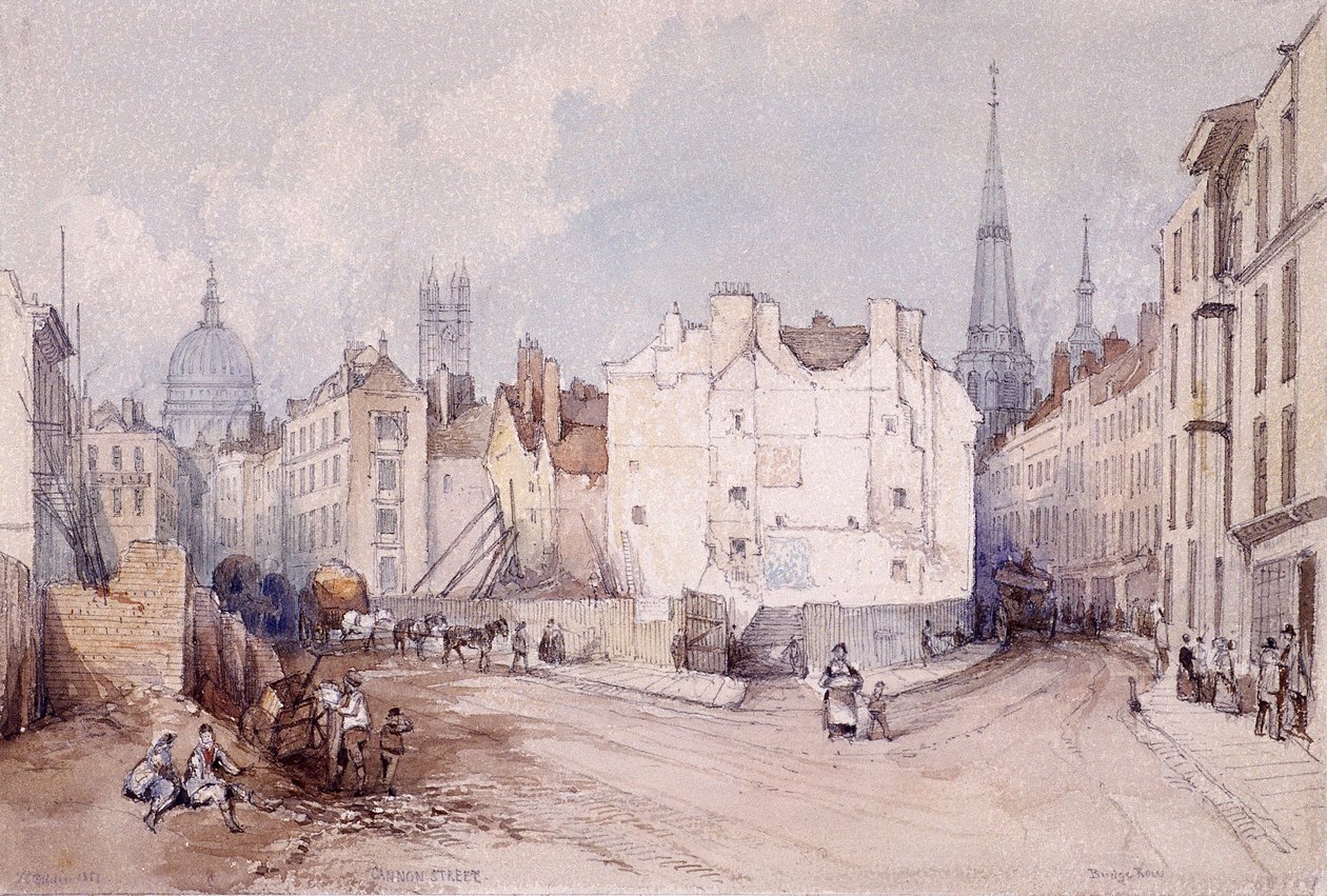 Cannon Street, London, 1851 von Thomas Colman Dibdin