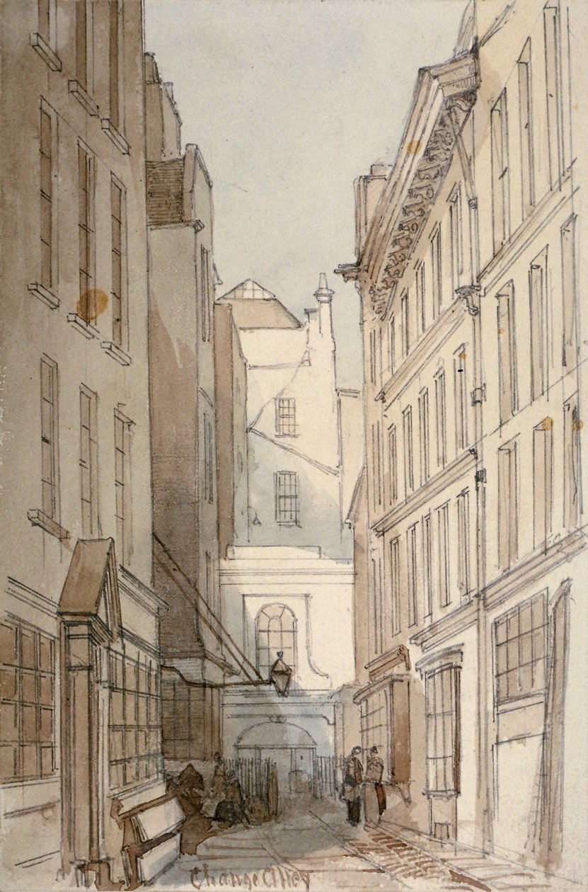 Change Alley, City of London, 1850 von Thomas Colman Dibdin