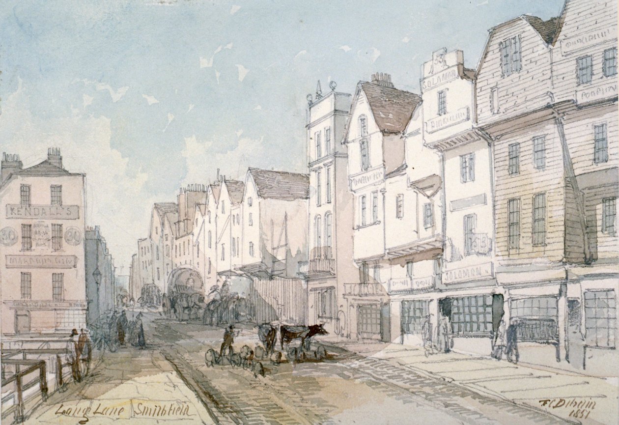 Long Lane, City of London, 1851 von Thomas Colman Dibdin