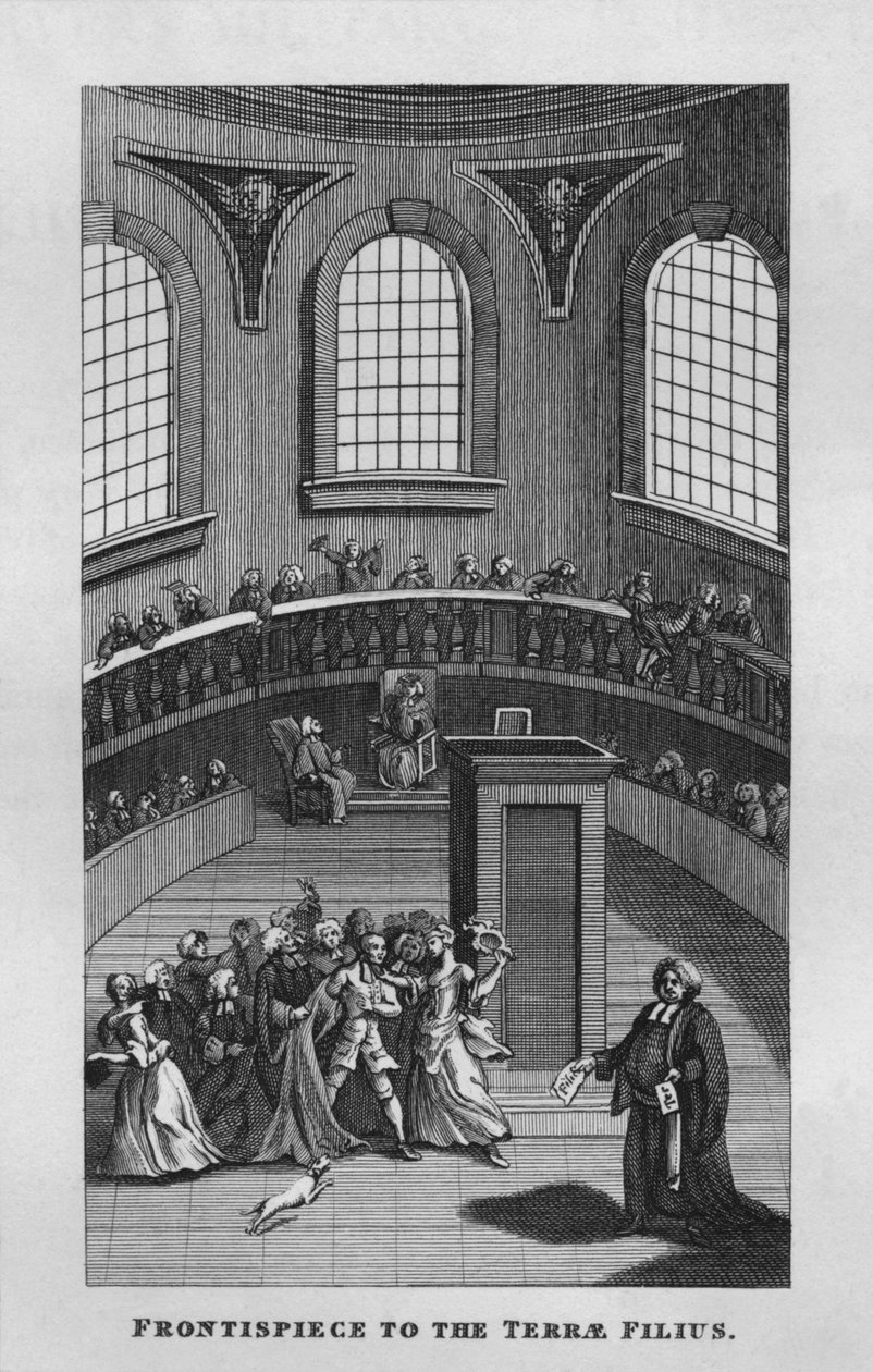 Frontispiz zu Terrae Filius, 1808, 1827 von Thomas Cook