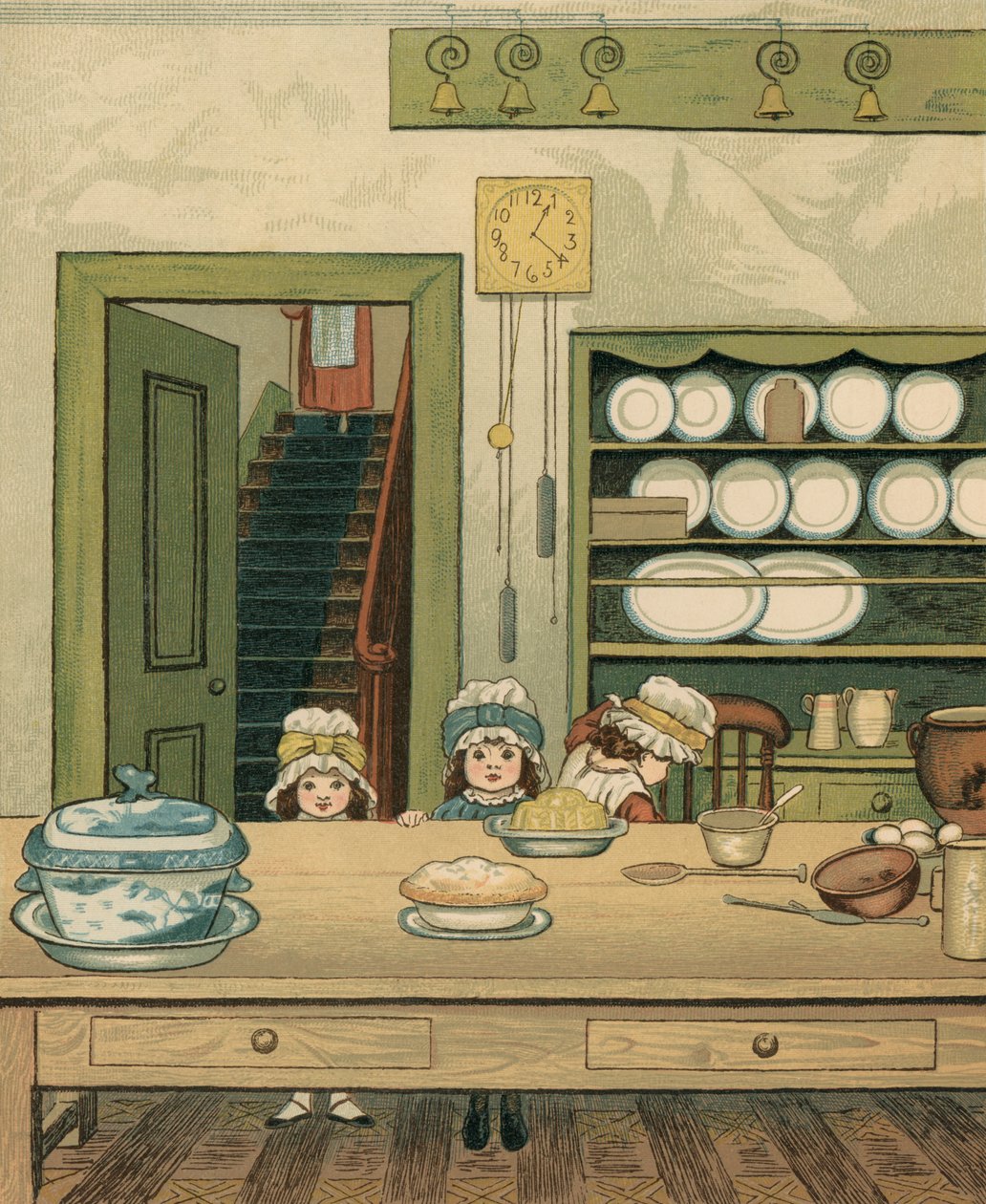 Heimleben: Kinder in der Küche im Erdgeschoss von Thomas Crane